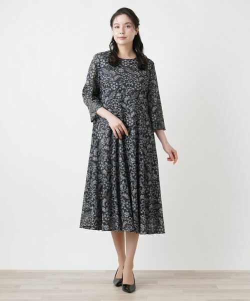 Leilian PLUS HOUSE / レリアンプラスハウス ドレス | リボンベルトレースワンピース | 詳細5