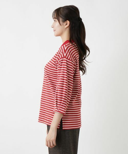 Leilian PLUS HOUSE / レリアンプラスハウス カットソー | ボーダーハイネックカットソー【Leilian WHITE LABEL】【BOURGE】 | 詳細11