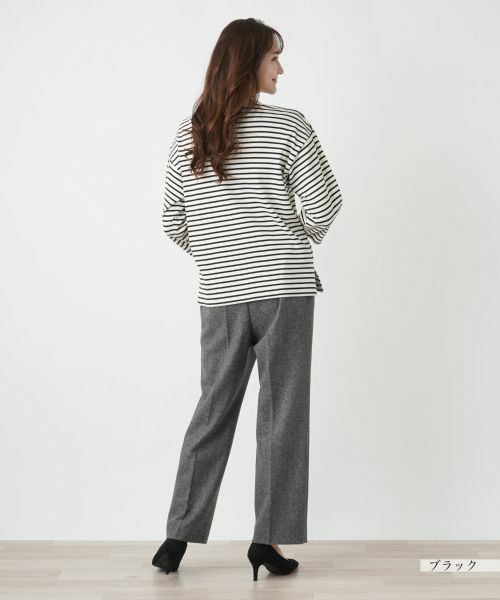 Leilian PLUS HOUSE / レリアンプラスハウス カットソー | ボーダーハイネックカットソー【Leilian WHITE LABEL】【BOURGE】 | 詳細3