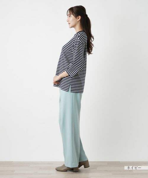 Leilian PLUS HOUSE / レリアンプラスハウス カットソー | ボーダーハイネックカットソー【Leilian WHITE LABEL】【BOURGE】 | 詳細5