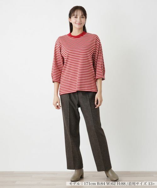 Leilian PLUS HOUSE / レリアンプラスハウス カットソー | ボーダーハイネックカットソー【Leilian WHITE LABEL】【BOURGE】 | 詳細7