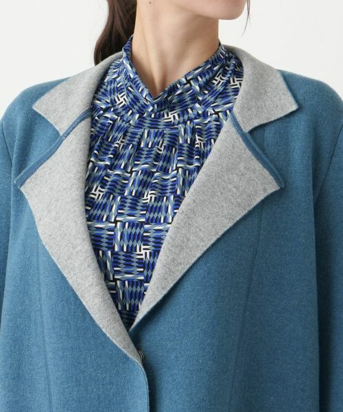 Leilian PLUS HOUSE / レリアンプラスハウス その他アウター | バイカラーニットコート【Leilian WHITE LABEL】 | 詳細11