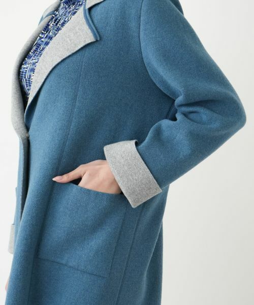 Leilian PLUS HOUSE / レリアンプラスハウス その他アウター | バイカラーニットコート【Leilian WHITE LABEL】 | 詳細13