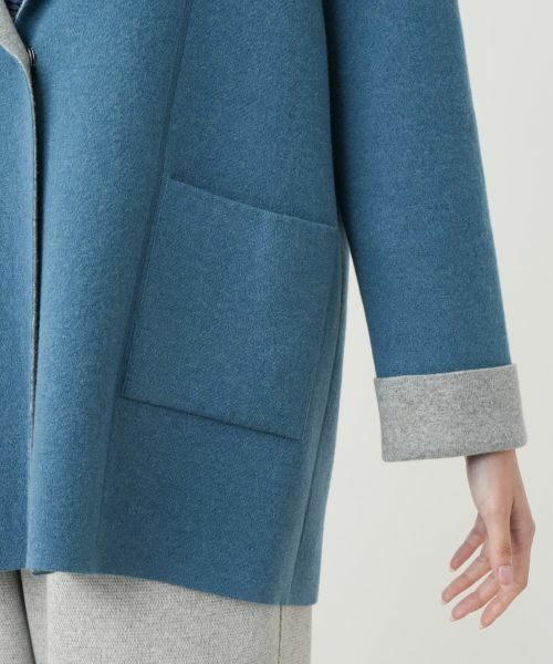 Leilian PLUS HOUSE / レリアンプラスハウス その他アウター | バイカラーニットコート【Leilian WHITE LABEL】 | 詳細14