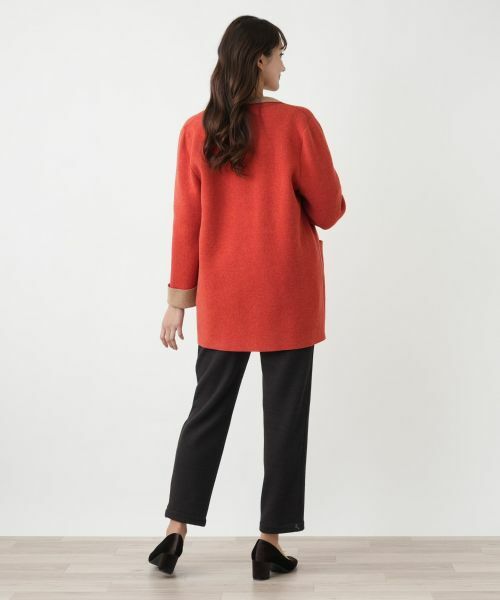 Leilian PLUS HOUSE / レリアンプラスハウス その他アウター | バイカラーニットコート【Leilian WHITE LABEL】 | 詳細3