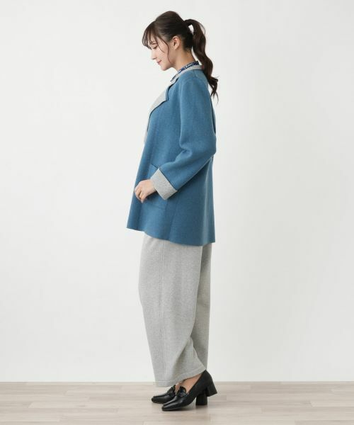 Leilian PLUS HOUSE / レリアンプラスハウス その他アウター | バイカラーニットコート【Leilian WHITE LABEL】 | 詳細6