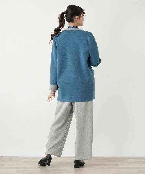 Leilian PLUS HOUSE / レリアンプラスハウス その他アウター | バイカラーニットコート【Leilian WHITE LABEL】 | 詳細7