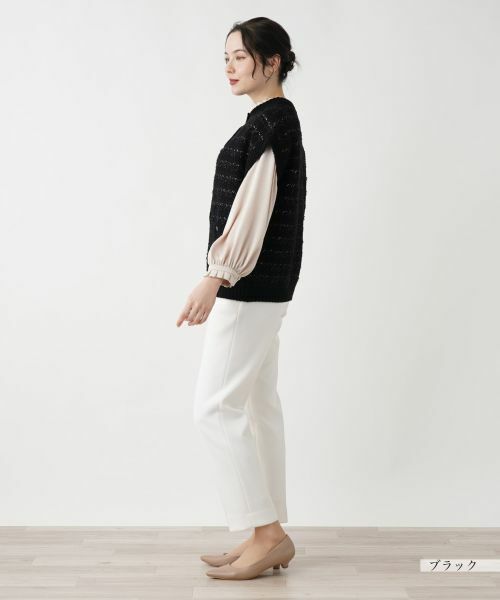 Leilian PLUS HOUSE / レリアンプラスハウス テーラードジャケット | ニットツイードベスト | 詳細2