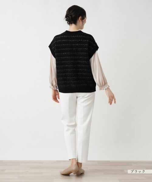 Leilian PLUS HOUSE / レリアンプラスハウス テーラードジャケット | ニットツイードベスト | 詳細3