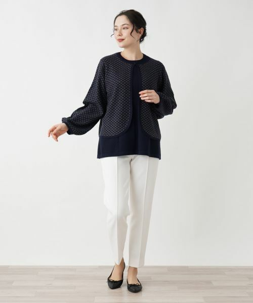 Leilian PLUS HOUSE / レリアンプラスハウス カーディガン・ボレロ | ボレロ風カーディガン【BOURGE】 | 詳細1