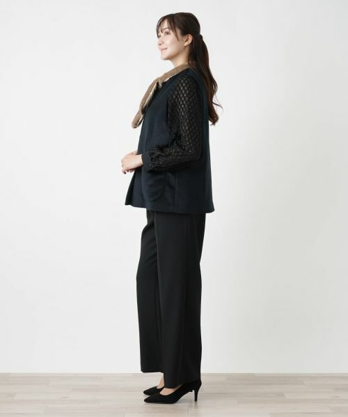 Leilian PLUS HOUSE / レリアンプラスハウス テーラードジャケット | ノーカラーベスト | 詳細2