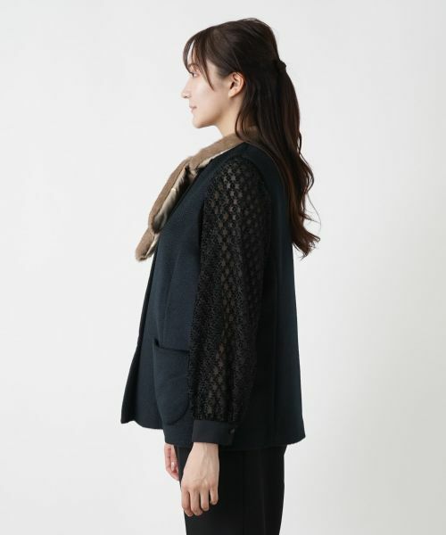 Leilian PLUS HOUSE / レリアンプラスハウス テーラードジャケット | ノーカラーベスト | 詳細5