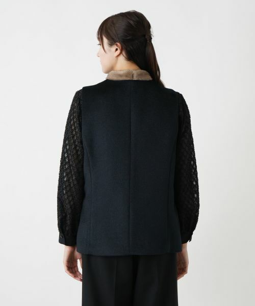 Leilian PLUS HOUSE / レリアンプラスハウス テーラードジャケット | ノーカラーベスト | 詳細6