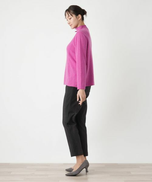 Leilian PLUS HOUSE / レリアンプラスハウス ニット・セーター | スリットハイネックニット【Leilian WHITE LABEL】 | 詳細2