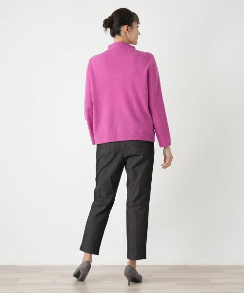 Leilian PLUS HOUSE / レリアンプラスハウス ニット・セーター | スリットハイネックニット【Leilian WHITE LABEL】 | 詳細3