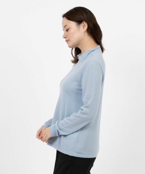 Leilian PLUS HOUSE / レリアンプラスハウス ニット・セーター | スリットハイネックニット【Leilian WHITE LABEL】 | 詳細4