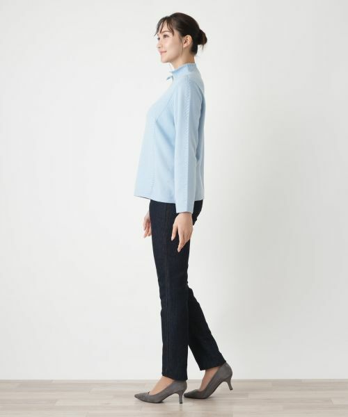 Leilian PLUS HOUSE / レリアンプラスハウス ニット・セーター | スリットハイネックニット【Leilian WHITE LABEL】 | 詳細6