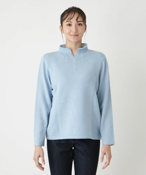 Leilian PLUS HOUSE / レリアンプラスハウス ニット・セーター | スリットハイネックニット【Leilian WHITE LABEL】 | 詳細8