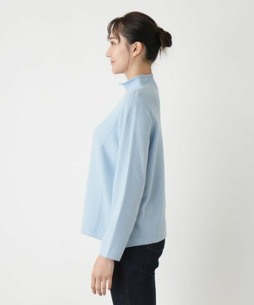 Leilian PLUS HOUSE / レリアンプラスハウス ニット・セーター | スリットハイネックニット【Leilian WHITE LABEL】 | 詳細9