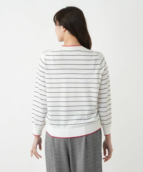 Leilian PLUS HOUSE / レリアンプラスハウス ニット・セーター | ボーダークルーネックニット【Leilian WHITE LABEL】 | 詳細10