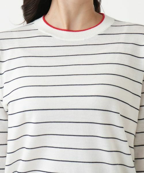 Leilian PLUS HOUSE / レリアンプラスハウス ニット・セーター | ボーダークルーネックニット【Leilian WHITE LABEL】 | 詳細11