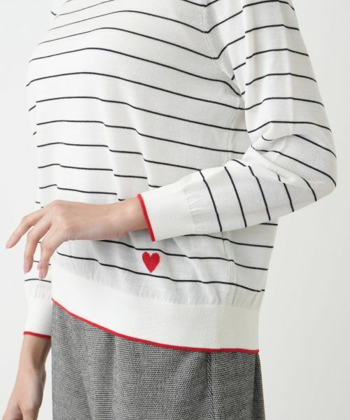 Leilian PLUS HOUSE / レリアンプラスハウス ニット・セーター | ボーダークルーネックニット【Leilian WHITE LABEL】 | 詳細13