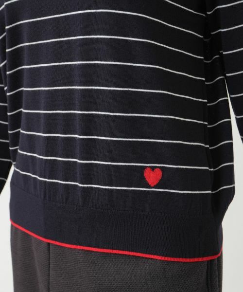 Leilian PLUS HOUSE / レリアンプラスハウス ニット・セーター | ボーダークルーネックニット【Leilian WHITE LABEL】 | 詳細4