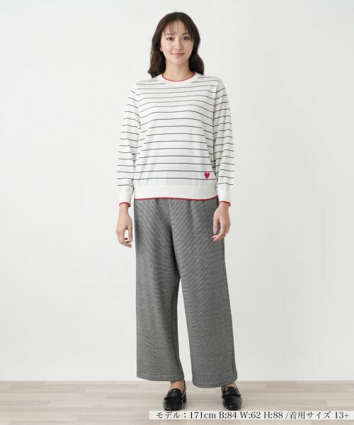 Leilian PLUS HOUSE / レリアンプラスハウス ニット・セーター | ボーダークルーネックニット【Leilian WHITE LABEL】 | 詳細5