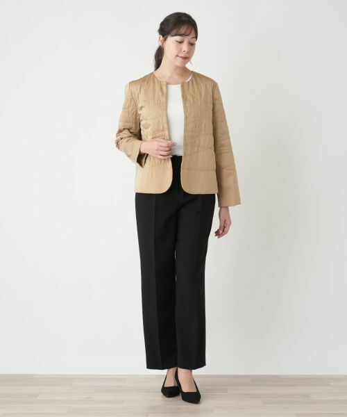 Leilian PLUS HOUSE / レリアンプラスハウス テーラードジャケット | ノーカラージャケット【Leilian WHITE LABEL】【BOURGE】 | 詳細1