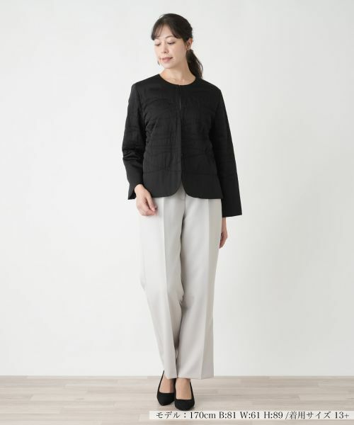 Leilian PLUS HOUSE / レリアンプラスハウス テーラードジャケット | ノーカラージャケット【Leilian WHITE LABEL】【BOURGE】 | 詳細4