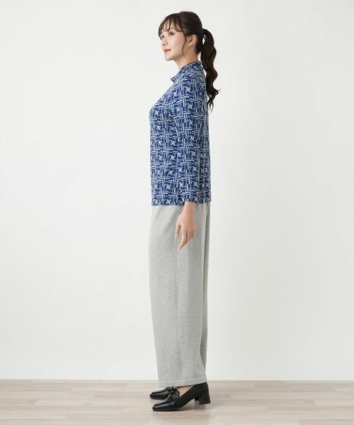 Leilian PLUS HOUSE / レリアンプラスハウス カットソー | 【店舗人気】幾何学柄ハイネックカットソー【Leilian WHITE LABEL】 | 詳細2