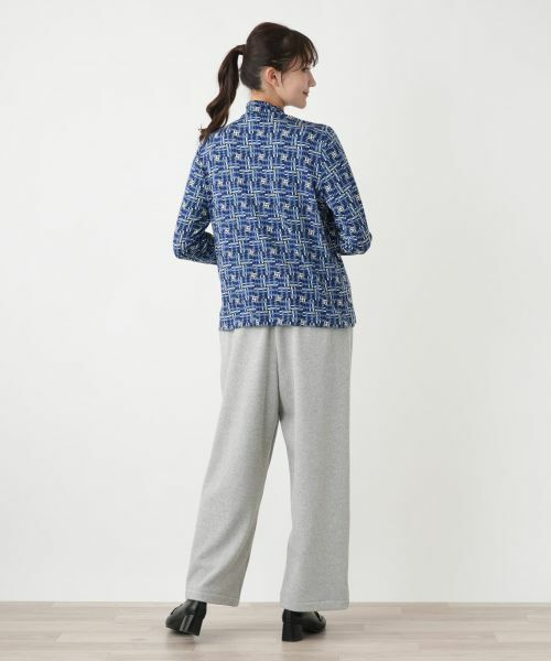 Leilian PLUS HOUSE / レリアンプラスハウス カットソー | 【店舗人気】幾何学柄ハイネックカットソー【Leilian WHITE LABEL】 | 詳細3