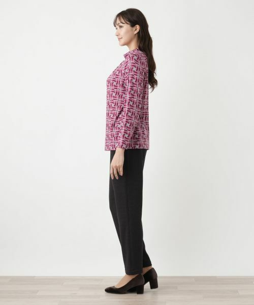 Leilian PLUS HOUSE / レリアンプラスハウス カットソー | 【店舗人気】幾何学柄ハイネックカットソー【Leilian WHITE LABEL】 | 詳細5