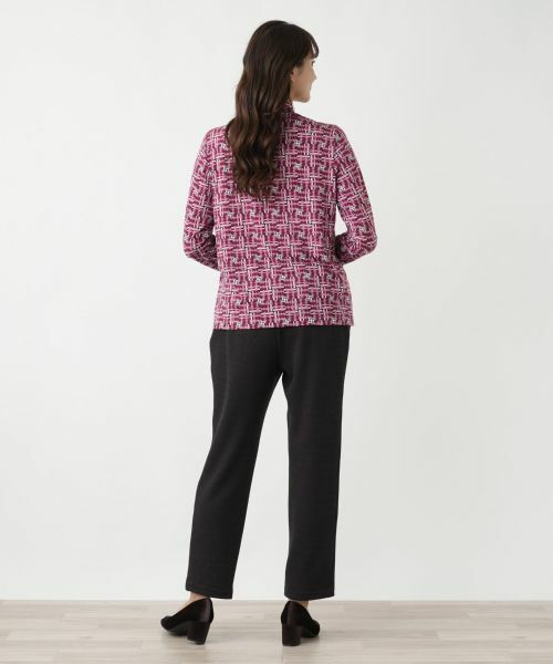 Leilian PLUS HOUSE / レリアンプラスハウス カットソー | 【店舗人気】幾何学柄ハイネックカットソー【Leilian WHITE LABEL】 | 詳細6