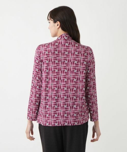 Leilian PLUS HOUSE / レリアンプラスハウス カットソー | 【店舗人気】幾何学柄ハイネックカットソー【Leilian WHITE LABEL】 | 詳細9