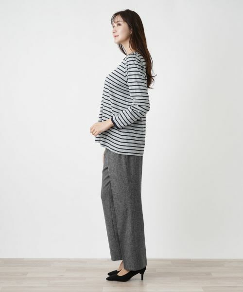 Leilian PLUS HOUSE / レリアンプラスハウス カットソー | ハート×ボーダークルーネックカットソー【MUSE BY ROCHAS Premiere】 | 詳細2