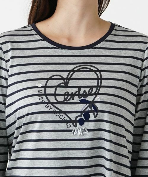 Leilian PLUS HOUSE / レリアンプラスハウス カットソー | ハート×ボーダークルーネックカットソー【MUSE BY ROCHAS Premiere】 | 詳細7