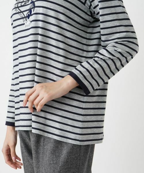 Leilian PLUS HOUSE / レリアンプラスハウス カットソー | ハート×ボーダークルーネックカットソー【MUSE BY ROCHAS Premiere】 | 詳細9