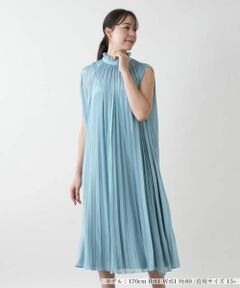 Leilian PLUS HOUSE / レリアンプラスハウス ドレス | 【店舗人気】プリーツノースリーブワンピース【BOURGE】