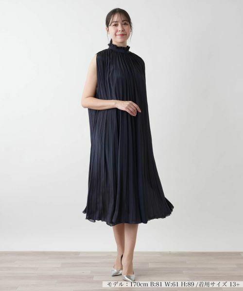 Leilian PLUS HOUSE / レリアンプラスハウス ドレス | 【店舗人気】プリーツノースリーブワンピース【BOURGE】 | 詳細11