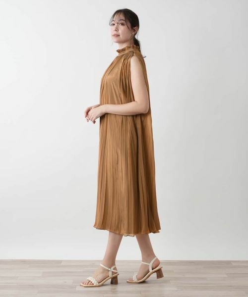 Leilian PLUS HOUSE / レリアンプラスハウス ドレス | 【店舗人気】プリーツノースリーブワンピース【BOURGE】 | 詳細7