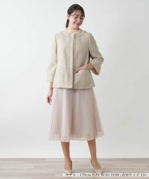 Leilian PLUS HOUSE / レリアンプラスハウス テーラードジャケット | 【店舗人気】ノーカラージャケット【BOURGE】 | 詳細1