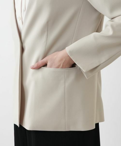Leilian PLUS HOUSE / レリアンプラスハウス テーラードジャケット | 【店舗人気】ノーカラーVネックジャケット【BOURGE】 | 詳細13