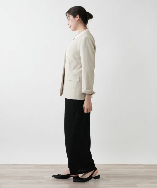 Leilian PLUS HOUSE / レリアンプラスハウス テーラードジャケット | 【店舗人気】ノーカラーVネックジャケット【BOURGE】 | 詳細5