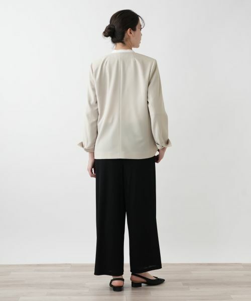 Leilian PLUS HOUSE / レリアンプラスハウス テーラードジャケット | 【店舗人気】ノーカラーVネックジャケット【BOURGE】 | 詳細6