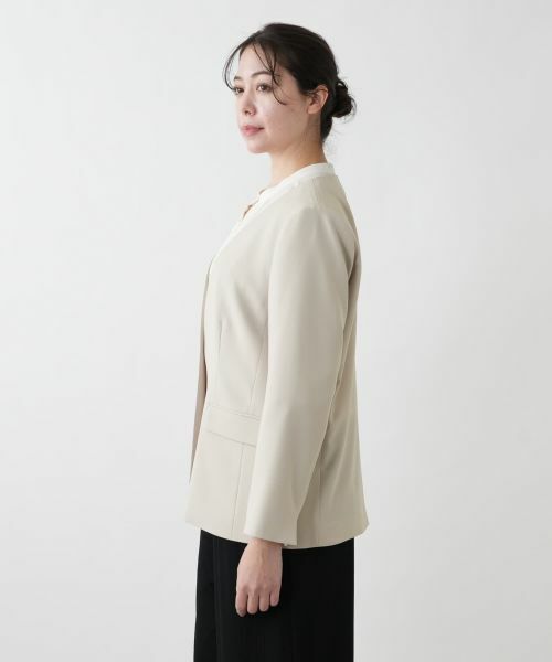 Leilian PLUS HOUSE / レリアンプラスハウス テーラードジャケット | 【店舗人気】ノーカラーVネックジャケット【BOURGE】 | 詳細8