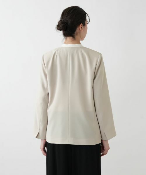 Leilian PLUS HOUSE / レリアンプラスハウス テーラードジャケット | 【店舗人気】ノーカラーVネックジャケット【BOURGE】 | 詳細9