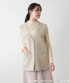 Leilian PLUS HOUSE / レリアンプラスハウス テーラードジャケット | Vネックベスト【BOURGE】