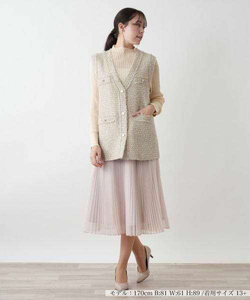 Leilian PLUS HOUSE / レリアンプラスハウス テーラードジャケット | Vネックベスト【BOURGE】 | 詳細1