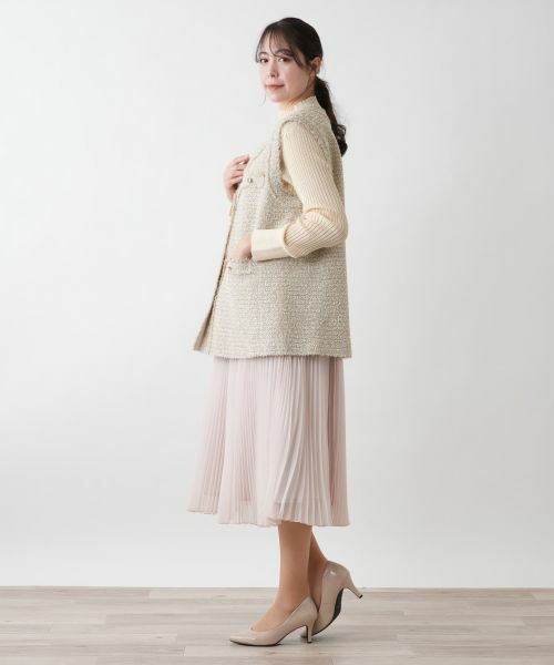 Leilian PLUS HOUSE / レリアンプラスハウス テーラードジャケット | Vネックベスト【BOURGE】 | 詳細2